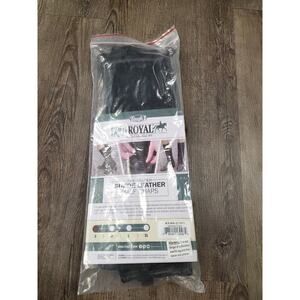 Tough 1 Equiroyal English Riding Half Chaps - Black Suede Leather - size S NEW